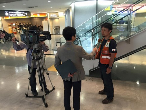 NHKから取材を受け、同日のニュースで放映された