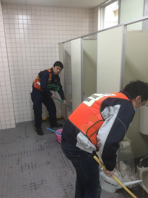環境整備でトイレ掃除（南阿蘇）